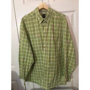 T. HARRIS LONDON Dress Button Shirt Men's Sz‎ XXL Green